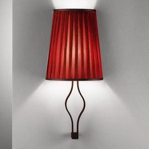 traditional wall light / painted metal / fabric / halogen