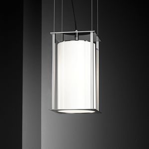 pendant lamp / contemporary / stainless steel / painted aluminum