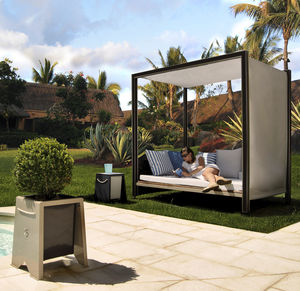 contemporary sofa / garden / fabric / 3-seater