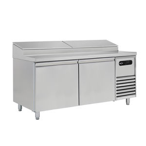pizza prep table / for sandwiches / stainless steel / refrigerated