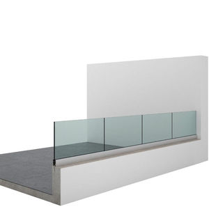 glass balustrade / aluminum / panel / for patios