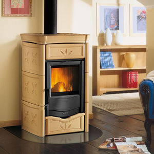 wood boiler stove / contemporary / cast iron