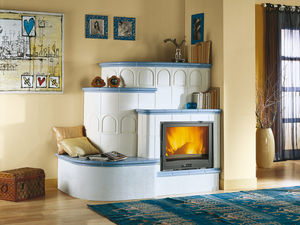 wood closed hearth / 1-sided / metal
