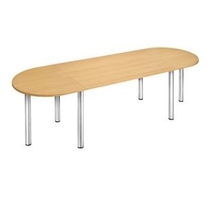 contemporary boardroom table / wooden / oval