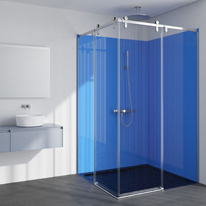 sliding shower screen / for alcoves / glass