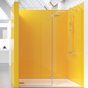 swing shower screen / for alcoves / glass