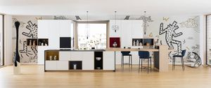 contemporary kitchen / wood veneer / lacquered wood / Fenix NTM®