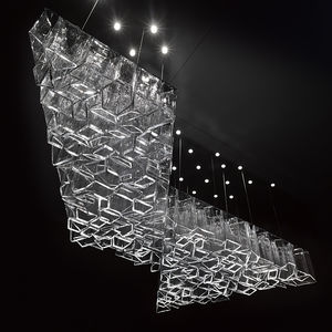contemporary chandelier / blown glass