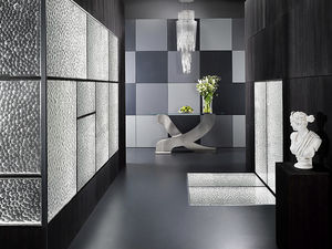 glass door panel / for interior fittings / building / illuminated
