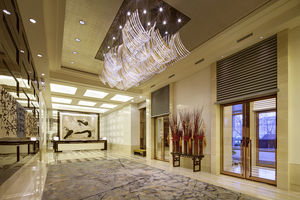 contemporary chandelier / blown glass / plastic / incandescent