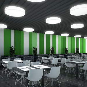 contemporary ceiling light / round / painted steel / acrylic glass