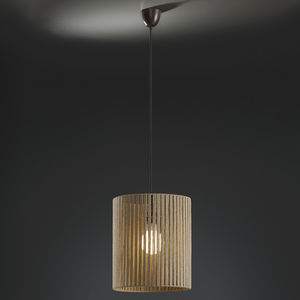 pendant lamp / contemporary / wooden / incandescent