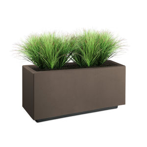 fiberglass planter / rectangular / contemporary / for public spaces