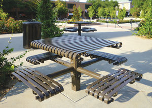 contemporary table / polyester / square / for public areas