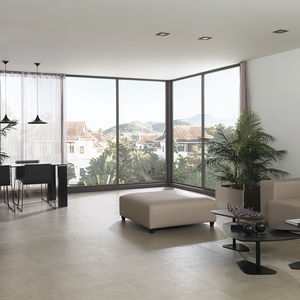 wall tile / for floors / porcelain stoneware / plain