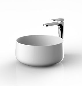 countertop hand basin / round / ceramic
