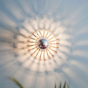 original design wall light / iron / wooden / incandescent
