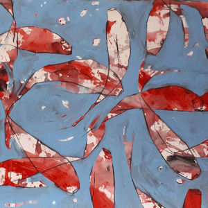 acrylic decorative painting / abstract / figurative / for hotels