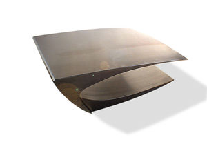 original design coffee table / stainless steel / rectangular / outdoor