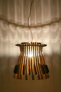 original design chandelier / wooden / incandescent / handmade