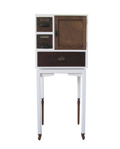 chest of drawers with long legs / original design / lacquered wood / custom