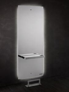 contemporary dressing table / aluminum / wall-mounted / for hairdressers