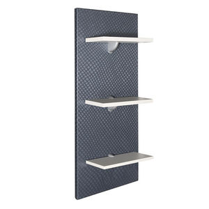 wall-mounted display rack / beauty product / laminate / commercial