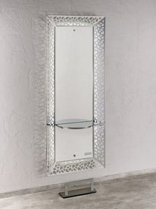 contemporary dressing table / glass / wall-mounted / for hairdressers