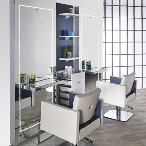 contemporary dressing table / aluminum / wall-mounted / for hairdressers