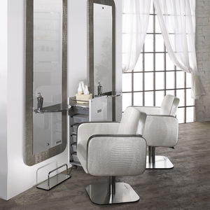 synthetic leather beauty salon chair / WPC / polyurethane / with hydraulic pump