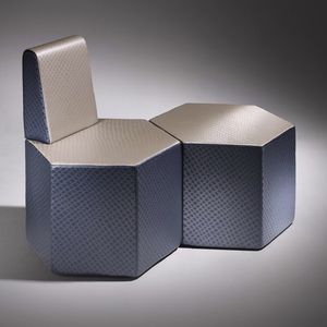 contemporary pouf / coated foam / modular / commercial