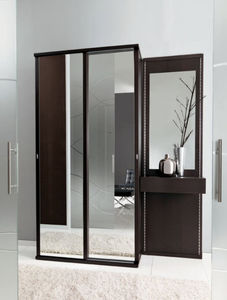 contemporary entryway cabinet / wall-mounted / wooden / with storage compartment