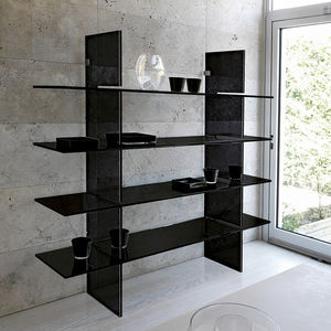 contemporary shelf / tempered glass