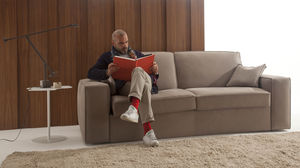 sofa bed / contemporary / synthetic leather / velvet
