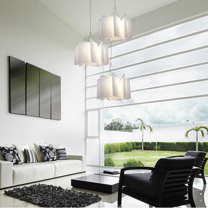 pendant lamp / contemporary / steel / acrylic