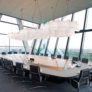 pendant lamp / contemporary / steel / cotton