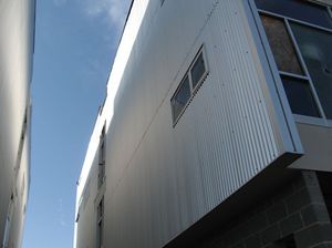 curved sheet metal / aluminum / steel / for facade cladding