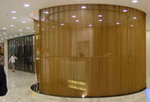 metal decorative panel / wall-mounted / for partition walls / perforated
