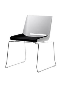 contemporary chair / stackable / for professional use / sled base