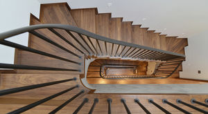 straight staircase / quarter-turn / half-turn / steel frame