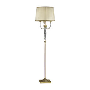floor-standing lamp / traditional / metal / crystal