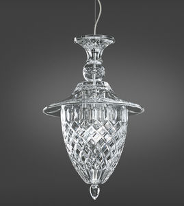 pendant lamp / traditional / metal / blown glass