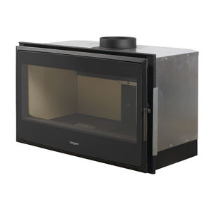 wood closed hearth / 1-sided / steel / cast iron
