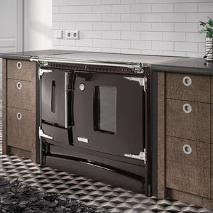 wood range cooker / stainless steel