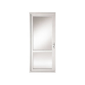 entry door / swing / PVC / security