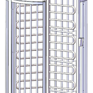 security turnstile / metal / for public buildings