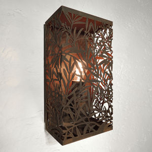 contemporary wall light / COR-TEN® steel / rectangular / lantern