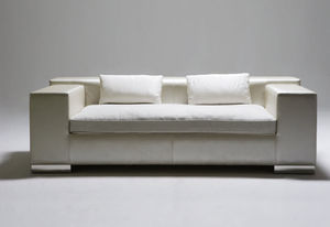 contemporary sofa / fabric / 2-seater / white