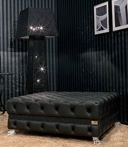 classic ottoman / leather / upholstered / indoor