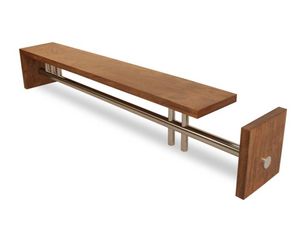 indoor bench / contemporary / wooden / recovered materials